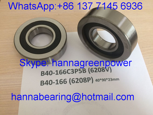 High Speed B40-166 6208P / B40-166C3P5B 6208V Deep Groove Ball Bearing voor motorgebruik 40*90*23mm