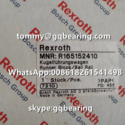 Rexroth R165152410 Stalen materiaal Flanke Type Zwaargewicht Standaardlengte Standaardhoogte Ball Rail Runner Block