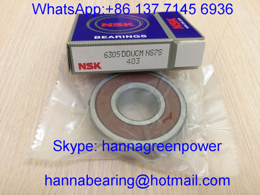 Original NSK 6305DDUCM / 6305DDUC3 Deep Groove Ball Bearing met rubber seal 25x62x17mm