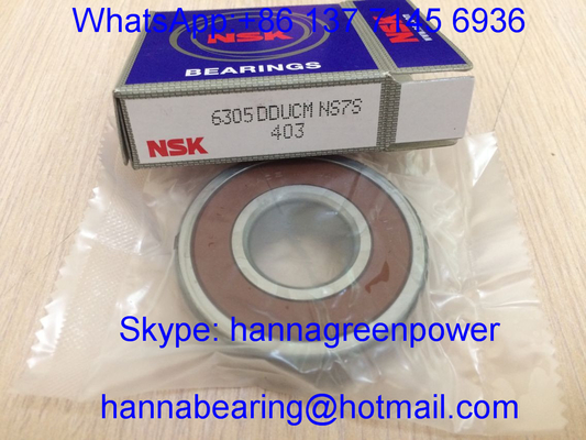 Original NSK 6305DDUCM / 6305DDUC3 Deep Groove Ball Bearing met rubber seal 25x62x17mm
